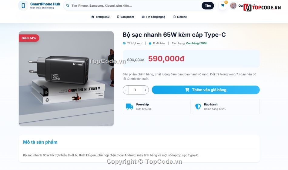 Web điện thoại,bán hang,code hay